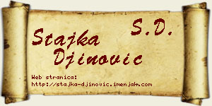Stajka Đinović vizit kartica